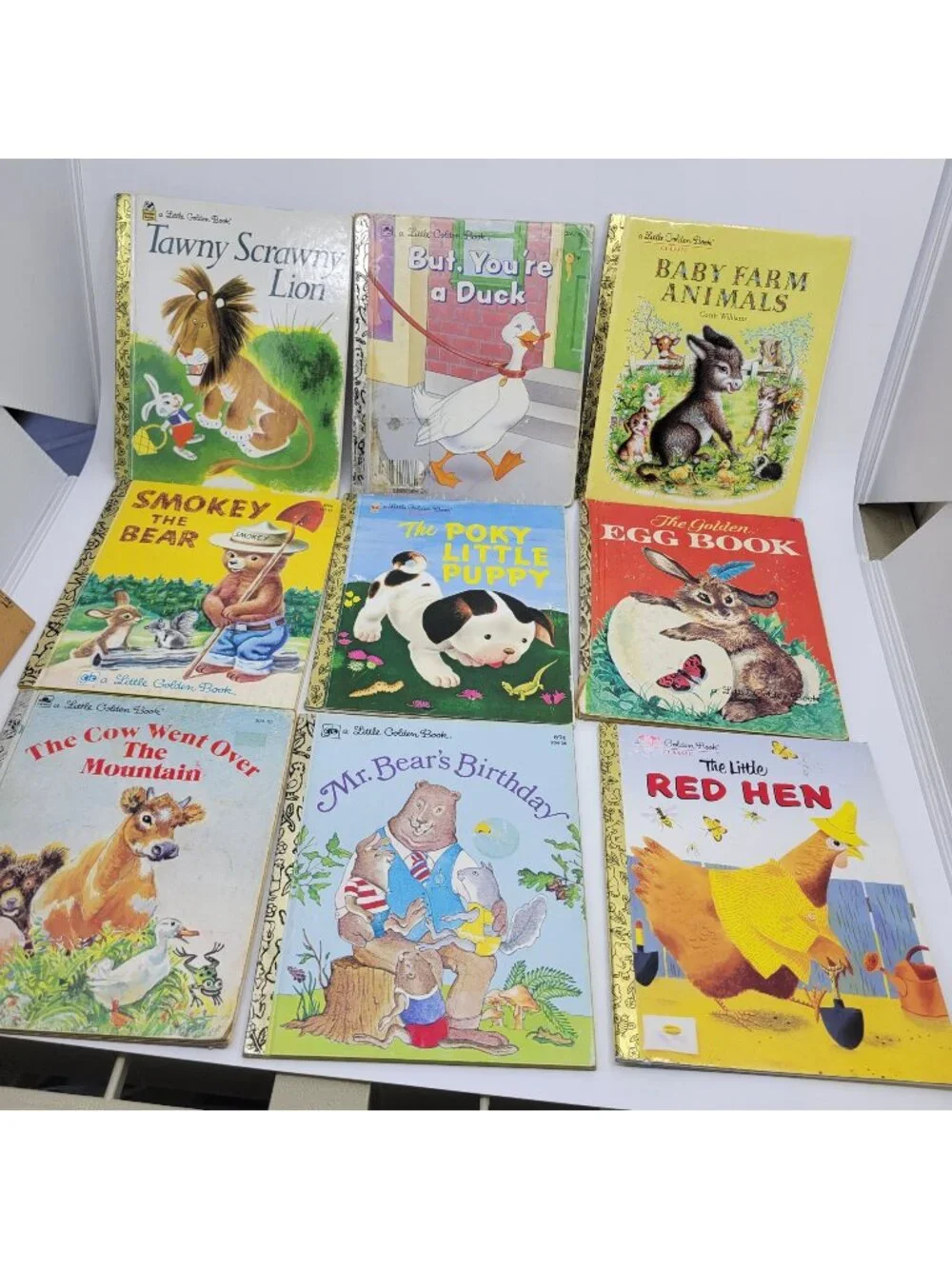 Little Golden Books Lot of 9 Vintage Children's Stories for Girls & Boys - GB007